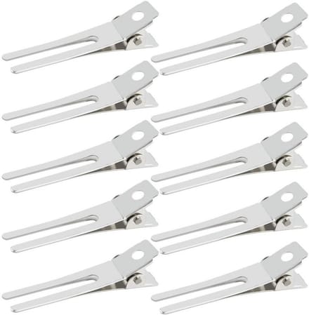 Haarclips Dubbele Punt - Krulspeld Clips - Haar Styling - Roestbestendig Metaal - 50 Stuks - Zilver