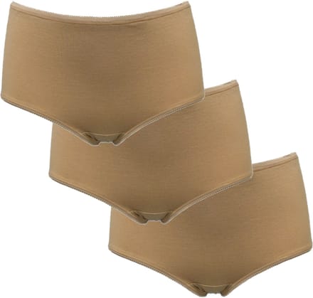 My Basic by After Eden Midi brief 3pack Dames Onderbroek - Powder - Maat M