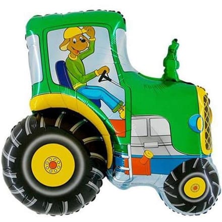 Ballon en Aluminium - Tracteur Vert, Grabo