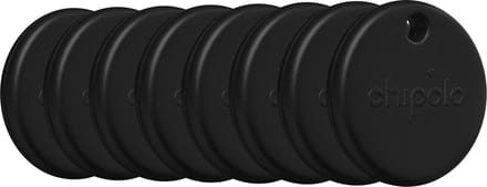 Chipolo POP - Bluetooth Tracker & KeyFinder - Werkt met Apple Find My & Android Find My Device - Tracker Apple iPhone & Android - 120 dB - Zwart - 8 Pack