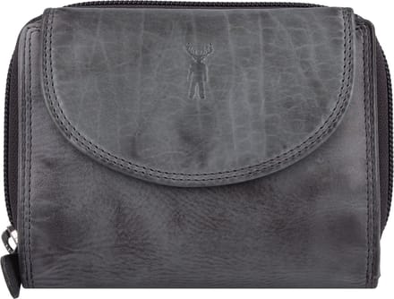 Jack Kinsky Nelson Portemonnee RFID Leer 12,5 cm - Jongens - Horizontaal - anthrazit