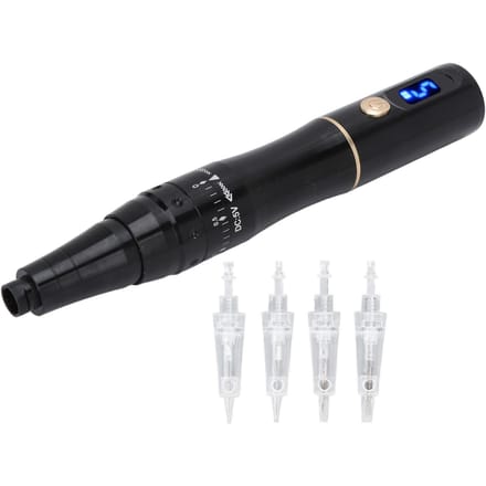 Microblading Machine Oplaadbaar Draagbaar Wenkbrauw Lip Eyeliner Tattoo Machine Pen Zwart 100‑240V EU Plug zwart