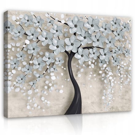 WALLARENA - Canvas schilderij - 100x70 cm - moderne abstracte 3D kunst voor de woonkamer