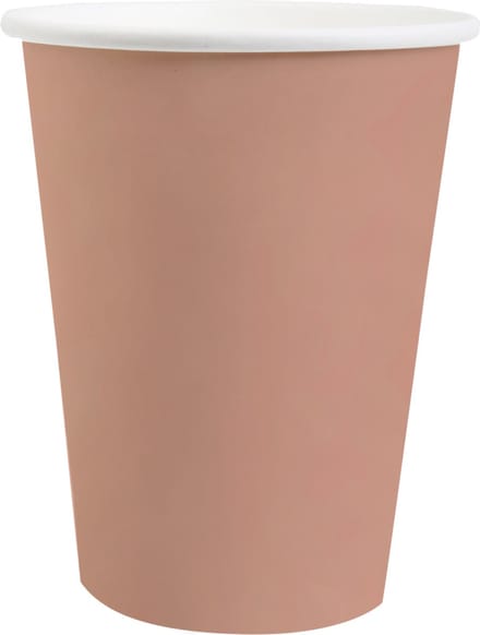 Santex feest/verjaardag bekertjes - 10x stuks - karton - rose goud - 270 ml