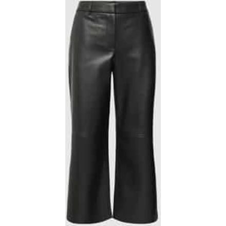Bootcut capribroek in leerlook