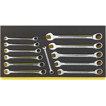 Stahlwille 96830128 TCS WT 17/12 Steek-ringratelsleutelset Sleutelbreedte (metrisch) 8 - 19 mm