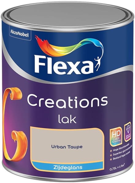 Flexa - Creations Lak Zijdeglans - Urban Taupe - Mengverf - 750 Ml