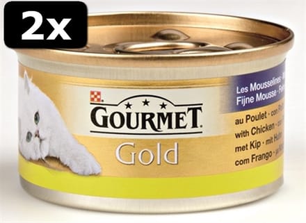 2x GOURMET GOLD MOUSSE KIP 24X85GR