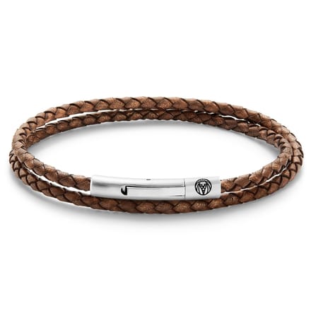 Collins 3 mm Vintage Leren Wikkelarmband