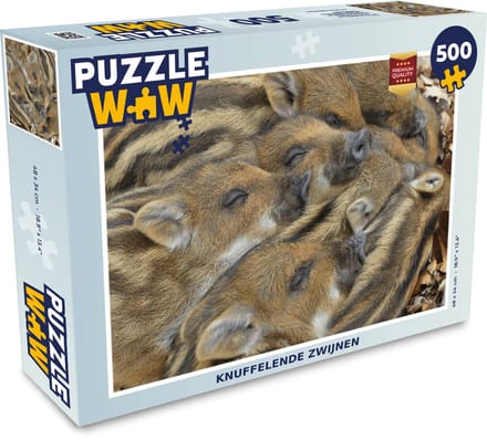 Puzzel Zwijnen - Slaap - Legpuzzel - Puzzel 500 stukjes