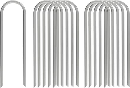 Tuinharingen - Grondpennen - Buiten verankeren - Extra zware kwaliteit - 100 stuks - Zilver