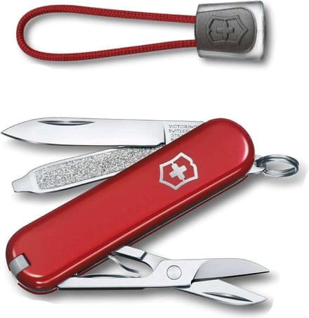 Victorinox Classic SD zakmes+lanyard - Style Icon/rood-7 functies