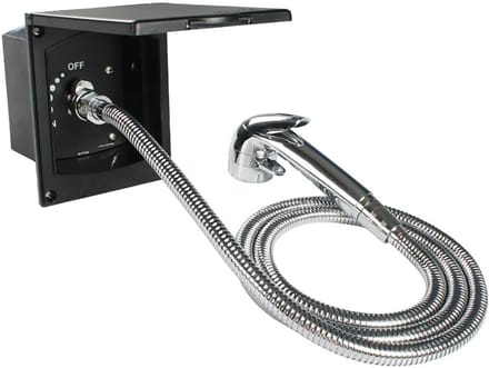 Externe Douchepunt Water Outlet Set met Trigger Douchekop voor Camper en Caravan