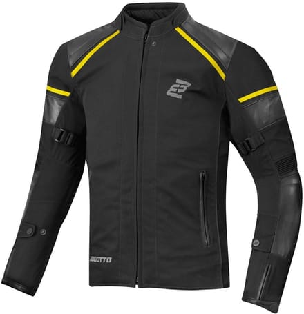 Bogotto Blizzard-X Waterdichte Zwart Geel Textiele Motorjas - Jas