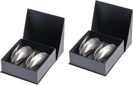 Mosselbestek 4-delig - Schelp bestek - Feestelijke diners - Geïnspireerd op schelpvorm - Zilver