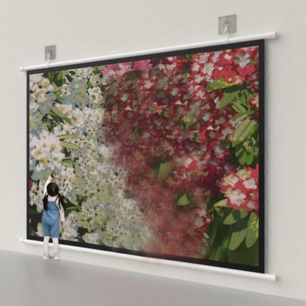 Projectiescherm - Filmscherm - Thuisbioscoop - Handmatig Intrekbaar - 40 inch 4:3 - Wit