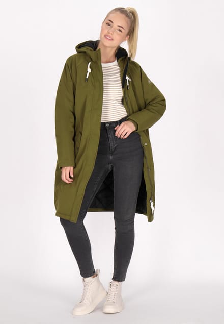 Schmuddelwedda Winter parka Dames olijf