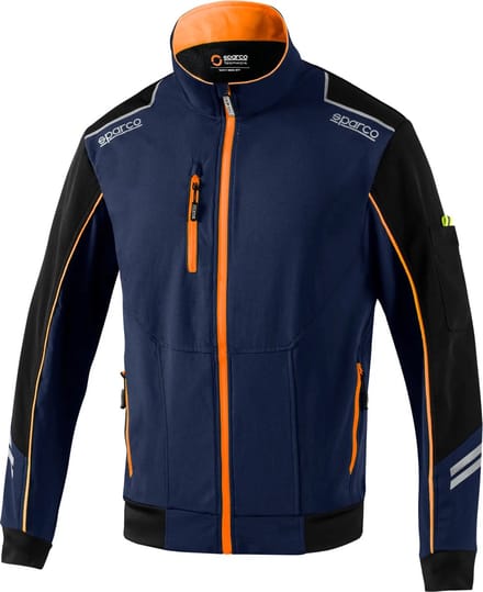 Sparco Light-Shell Jas Tech Austin Softshell Jas - Zwart — Oranje