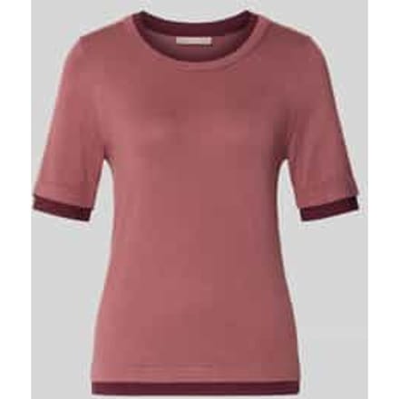 Slim fit gebreid shirt van viscosemix