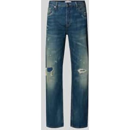 regular fit straight jeans van puur katoen model 'DOVER'