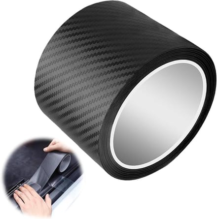 Zwarte zelfklevende Carbon Fiber stickers 10x3 m Deurstijl