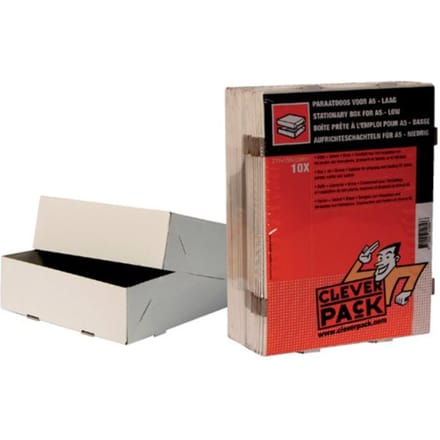 Paraatdoos CleverPack A5 218x155x55mm voor 500 vel wit pak à 10 stuks