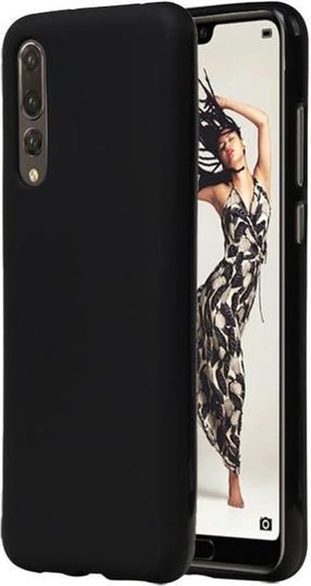 Zwart TPU back case cover Hoesje voor Huawei P20 Pro