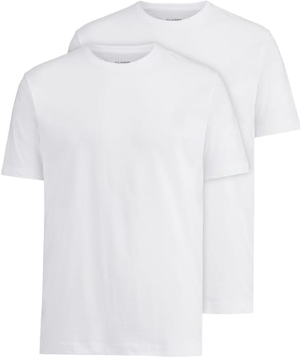 OLYMP T-Shirt voor eronder (set van 2 paar), Modern Fit, Wit