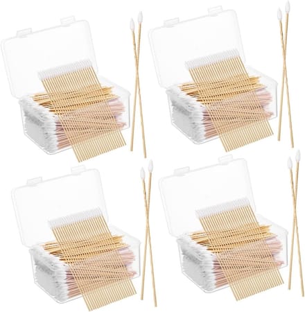 Wattenstaafjes - Make-up Stukjes - Dagelijkse Hygiëne - Dubbelzijdig Katoen - 15 cm Lengte - Wit