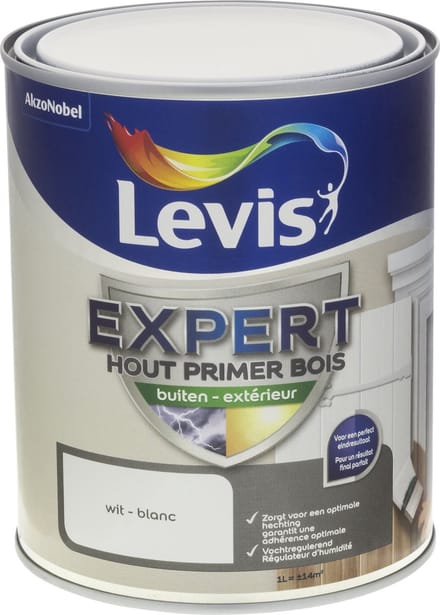 Levis - Expert Hout Primer Buiten - Wit - 1 L