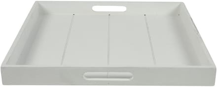 Countryfield dienblad speelgoed vierkant Claudina 40cm wit kunststof.