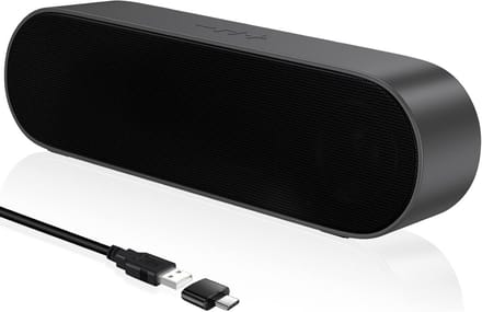 USB PC Luidspreker voor Desktop en Laptop - Mini Soundbar met 10W Vermogen en Diepe Bas