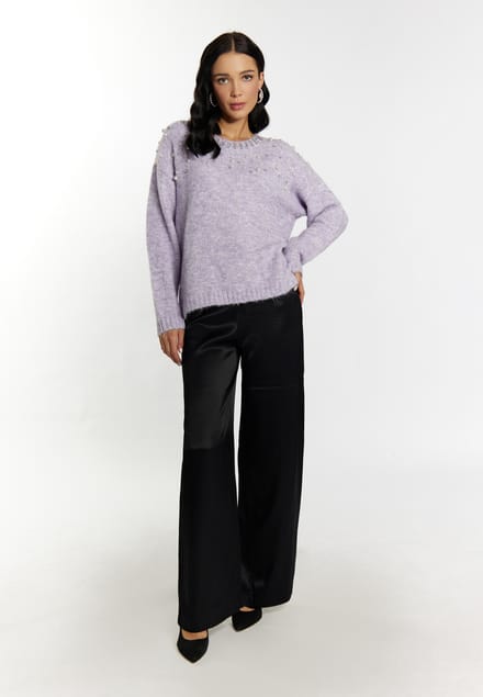 Faina Gebreide trui Dames paars