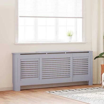 vidaXL Radiatorombouw 205 cm MDF grijs