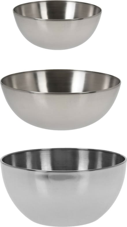 Excellent Houseware voedsel serveerschalen - Set 8x - RVS - D24/D20/D13 cm