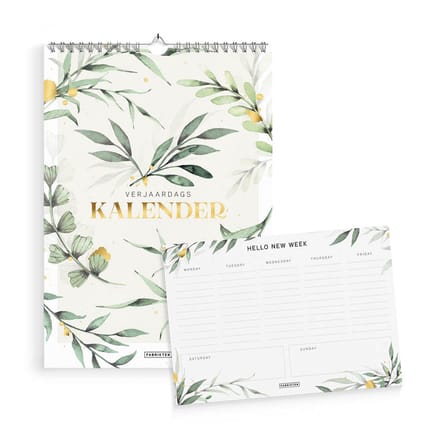 Fabrikten Bundel Botanisch Goud - Kalender A4 + Weekplanner A5