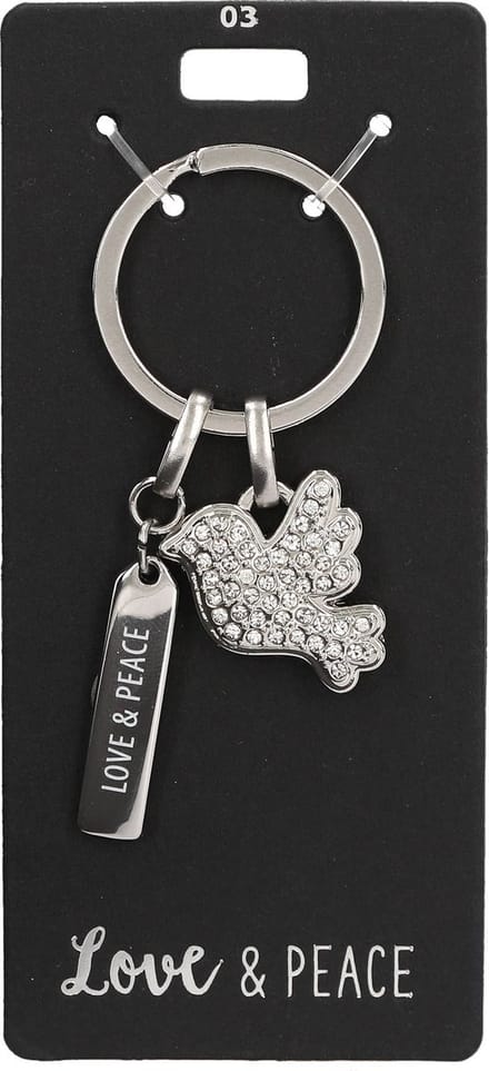 Depesche - Glamour sleutelhanger - mot. 003 - Love & Peace