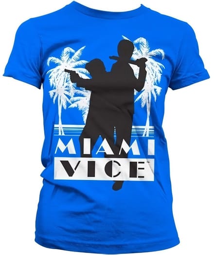 Miami Vice Silhuettes Girly T-shirt dames blauw