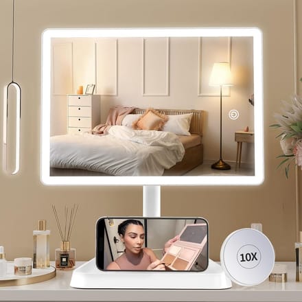 Oplaadbare Make-upspiegel met LED Verlichting en Vergrotingsfunctie