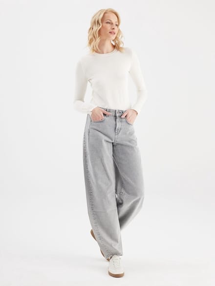 COJ - Clara - Balloon Fit Jeans - Marble Grey