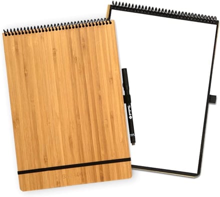 Herbruikbaar Notitieboek - Wisbaar Schrijfblok - Papierloos Werken - Met Digitale App - A4 Formaat - Luxe Houtnerf