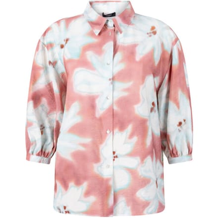 Jansen Amsterdam Pip Blouse Wf 761 3/4 Puffed Sleeve Wide Fit Dames - Jurken - Multi - Maat 38