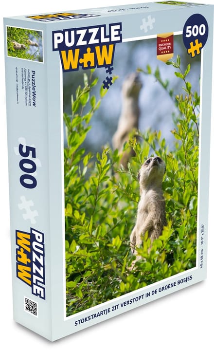 Puzzel Struiken - Stokstaartje - Dier - Legpuzzel - Puzzel 500 stukjes