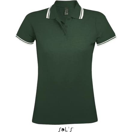 SOL'S Women´s Polo Shirt Pasadena L586 - Forest Green/White - S