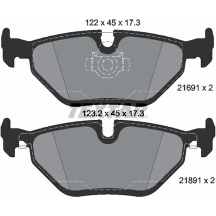 Remblokset TEXTAR 2169103, achter