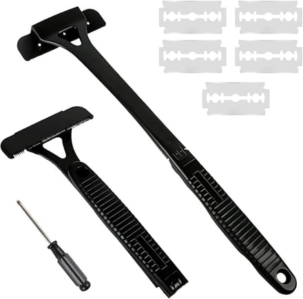 Lichaamshaar Trimmer - Scheerapparaat Rug - Gladde Huid - Inklapbaar Handvat - 5 Extra Mesjes - Zwart