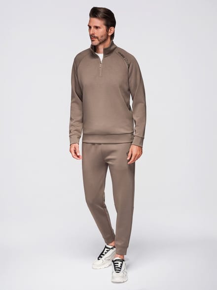 OMBRE Set - Viscose - Lange Mouw - Effen Bruin M