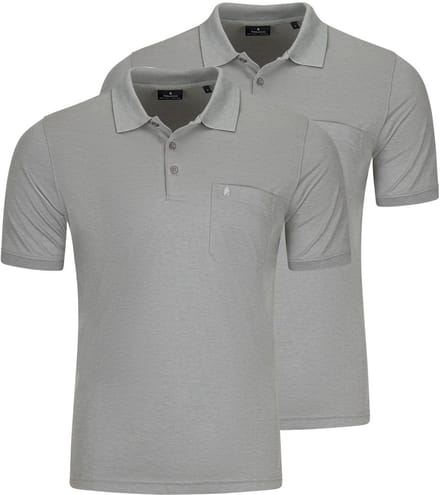 RAGMAN Heren poloshirt 2 pack Basic
