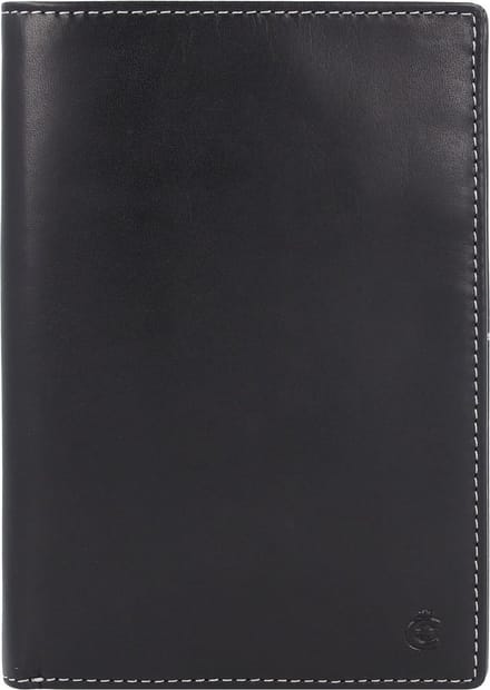 Esquire Leren Kaarthoes Identiteitskaarthoesje Dallas Card Case Black Zwart