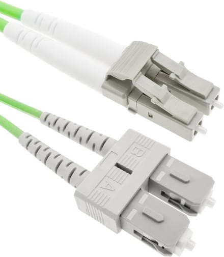 BeMatik - Glasvezelkabel OM5 multimode duplex 50 µm / 125 µm LC / PC naar SC / PC 100 Gb van 5 m